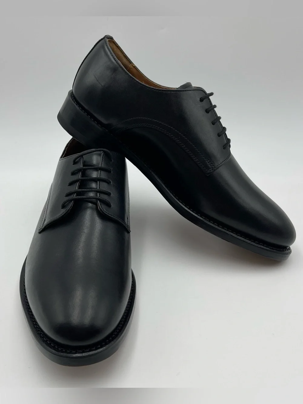 Allen Edmonds Henry Derby Black Leather Men Shoes Size 9.5 D MSRP $450
